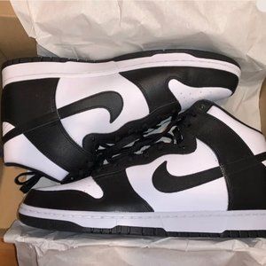 Brand New- With Box! Nike Dunk High Retro Black/White- Sz 14